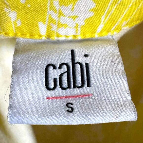 CAbi 5160 Women’s Yellow White Field of Daisies Cotton Utility Jacket Small - Picture 8 of 10
